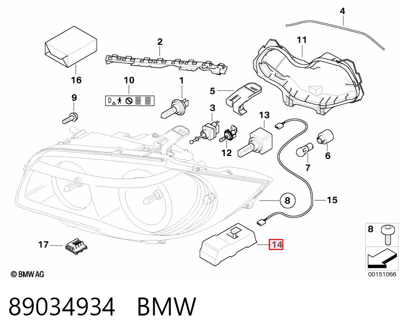 89034934 BMW Модуль управления биксеноном