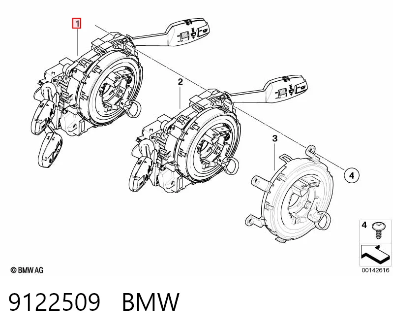 9122509 BMW Переключатель подрулевой, центральная часть