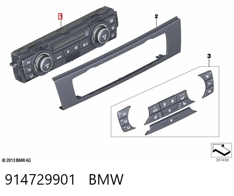 914729901 BMW Механизм управления кондиционером
