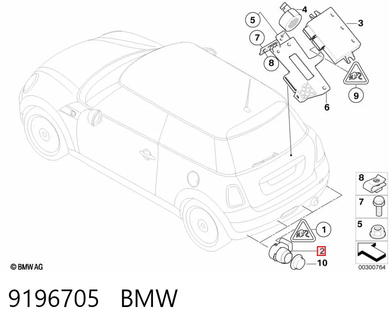 9196705 BMW Передние парктроники