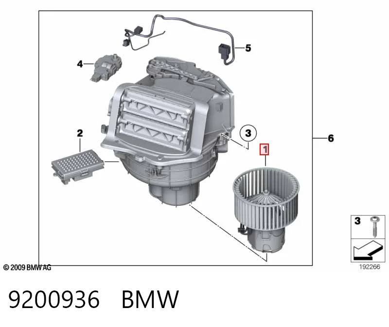 9200936 BMW Электромотор печки
