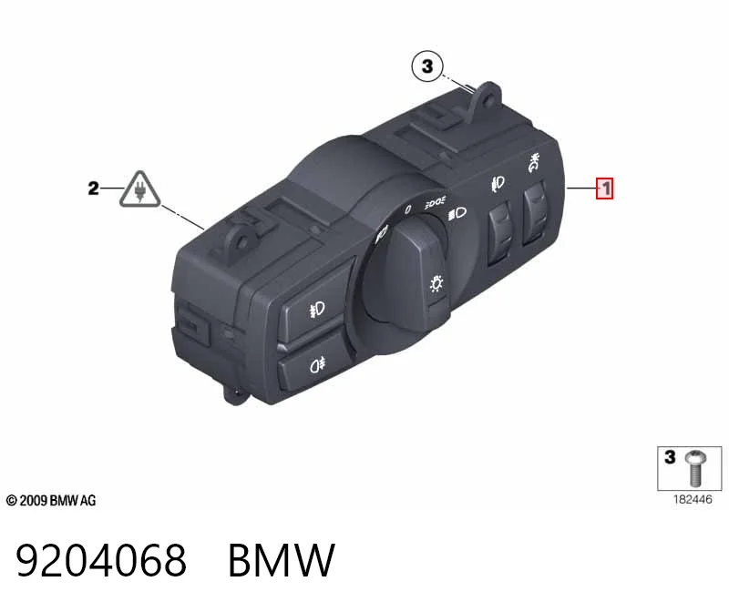 9204068 BMW Переключатели электрические (переключатель света центральный)