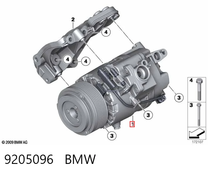 9205096 BMW Компрессор хладагента