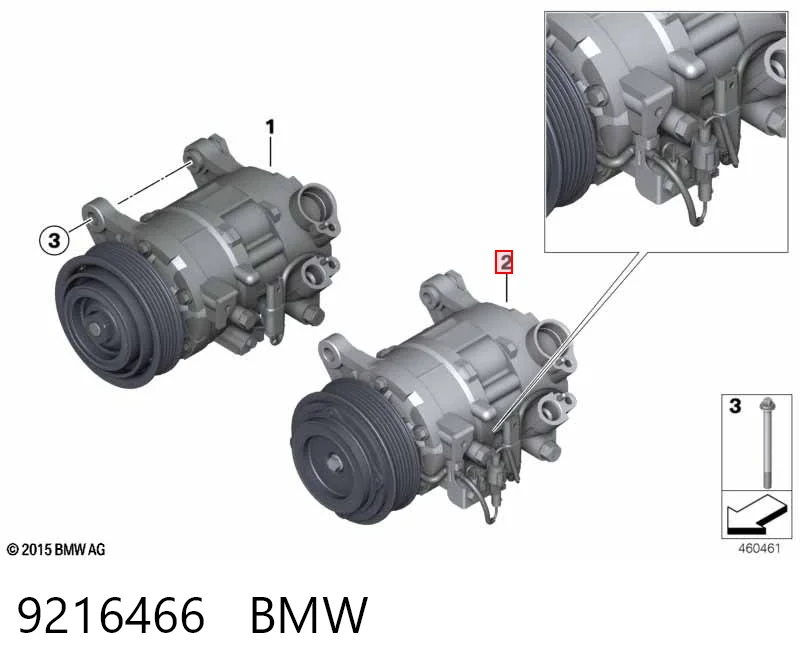 9216466 BMW Компрессор хладагента