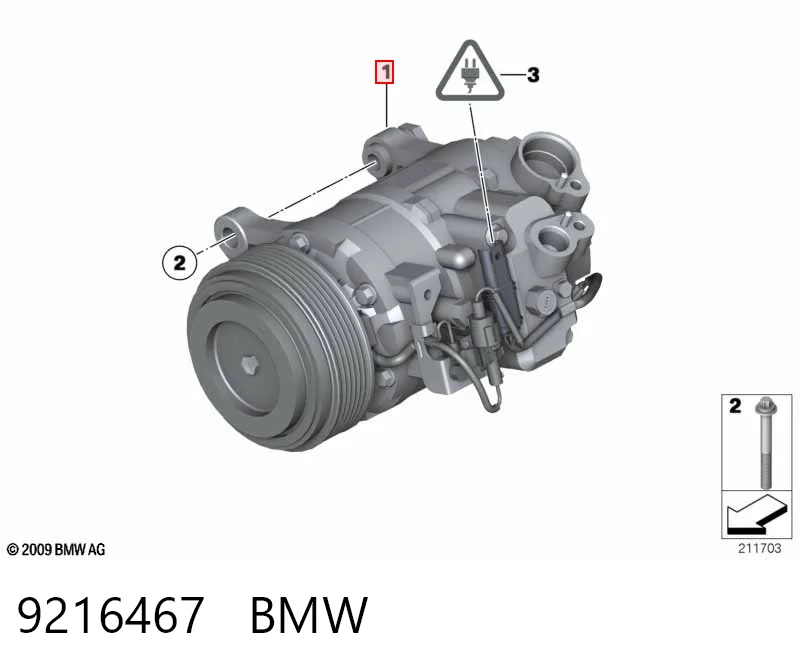 9216467 BMW Компрессор хладагента