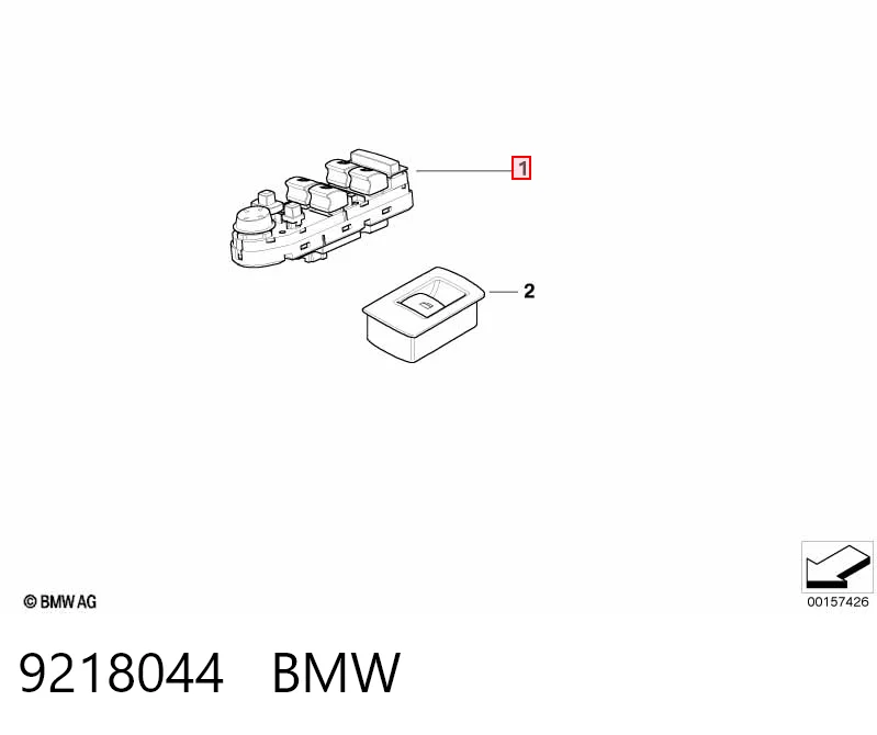 9218044 BMW Кнопки переднего левого стекло подъёмника
