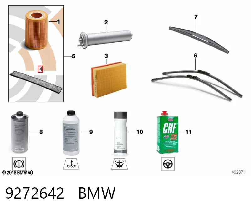 9272642 BMW Внутрисалонный фильтр