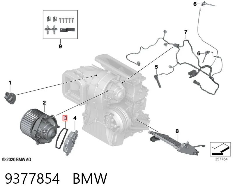 9377854 BMW Реле печки