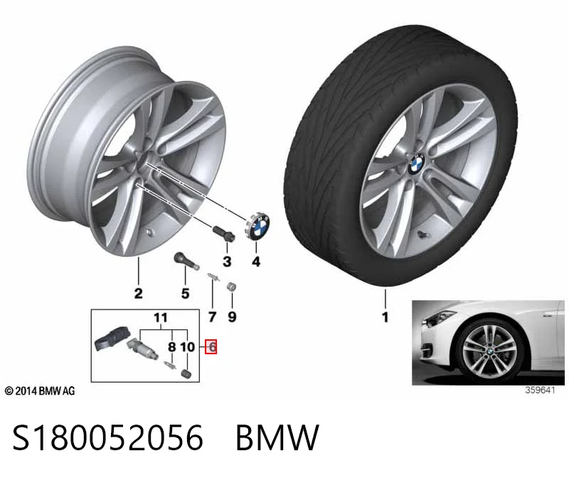 S180052056 BMW Манометр воздушный