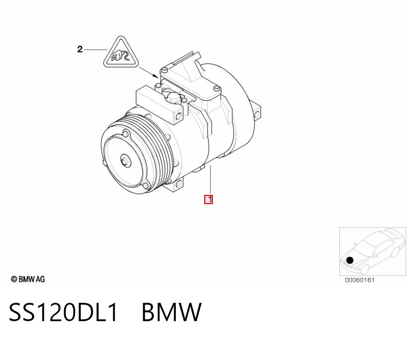SS120DL1 BMW Компрессор хладагента