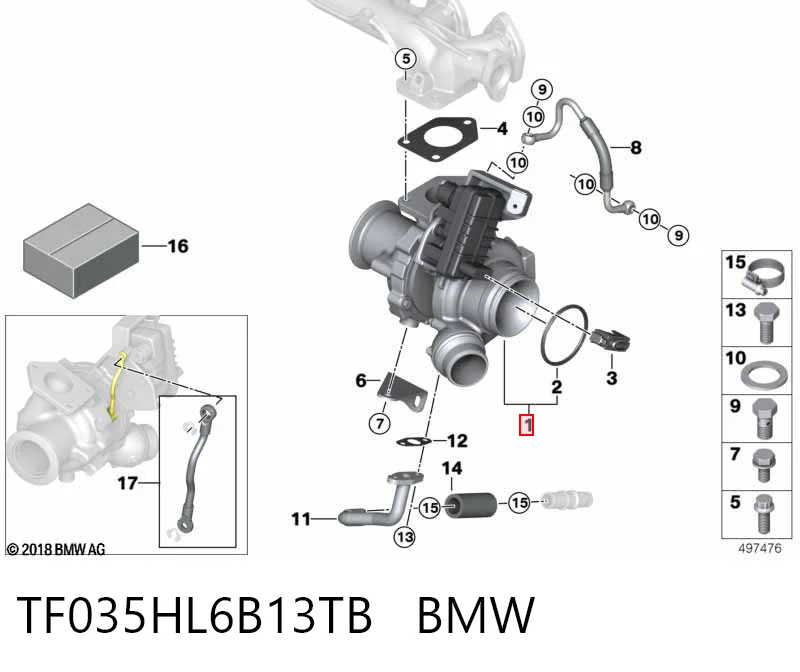 TF035HL6B13TB BMW Турбонаддув